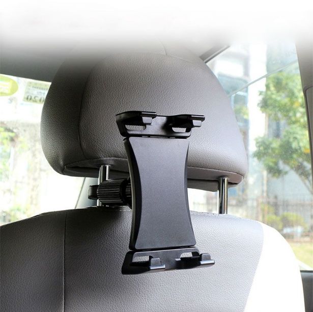 Cell Phone Mount - Universal Car Headrest, Upper and Lower Support Profile, 4.5-13.5 Inch Phones & Tablets