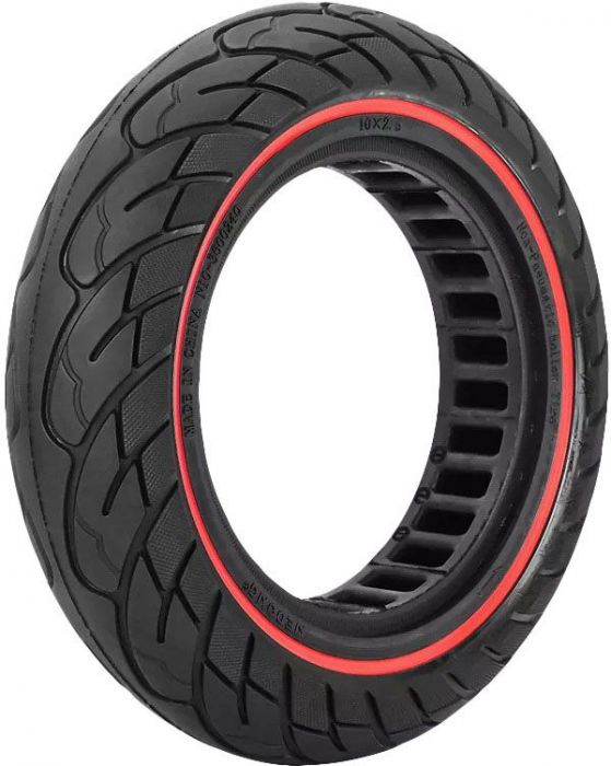 Tire - 10x2.5, Line Honeycomb, Solid, Rim Groove Width 34mm