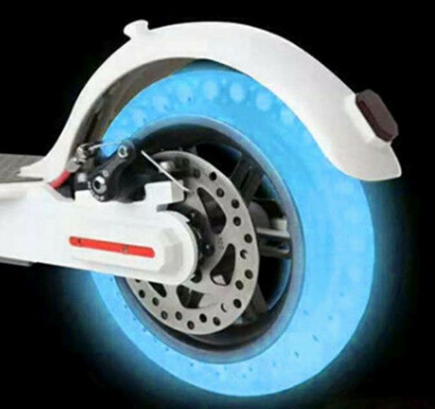 Tire - 8.5x2, Circular Honeycomb, Solid, Fluorescent Blue *GLOW IN THE DARK*