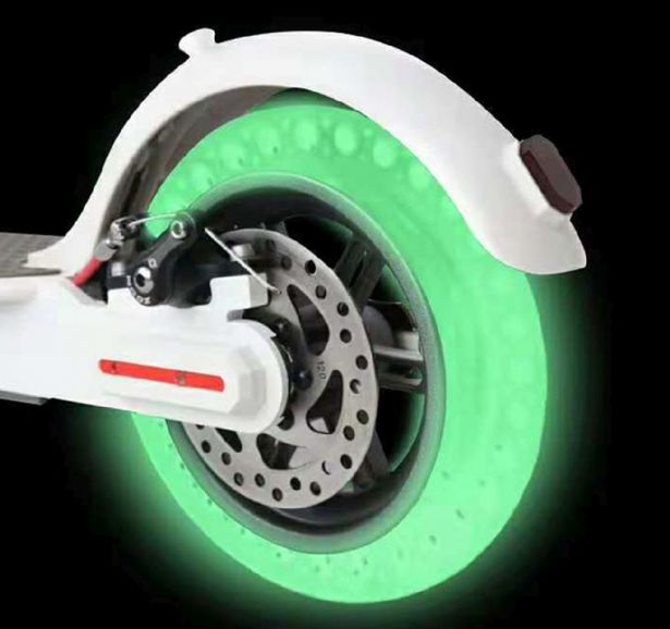 Tire - 8.5x2, Circular Honeycomb, Solid, Fluorescent Green *GLOW IN THE DARK*