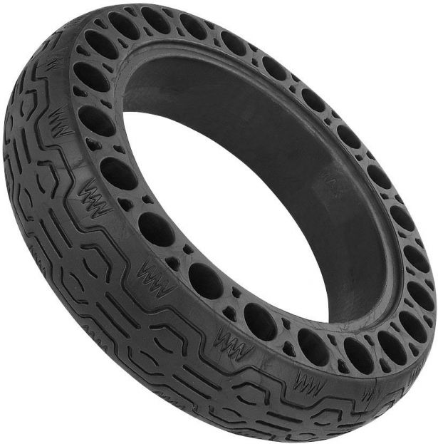 Tire - 10x2.5, 60/70-6.5, Circular Honeycomb, Solid, Black, G30