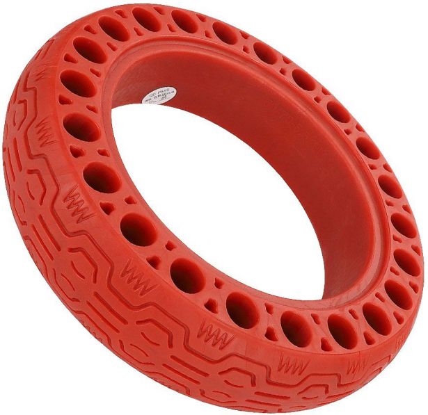 Tire - 10x2.5, 60/70-6.5, Circular Honeycomb, Solid, Red, G30