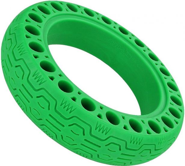 Tire - 10x2.5, 60/70-6.5, Circular Honeycomb, Solid, Green, G30