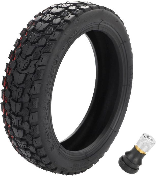 Tire - 8.5x2, 50/75-6.1 tire with Valve, Offroad / Winter / Snow, High Grip Tread