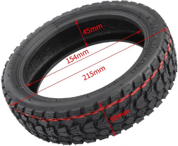 Tire - 8.5x2, 50/75-6.1 tire with Valve, Offroad / Winter / Snow, High Grip Tread