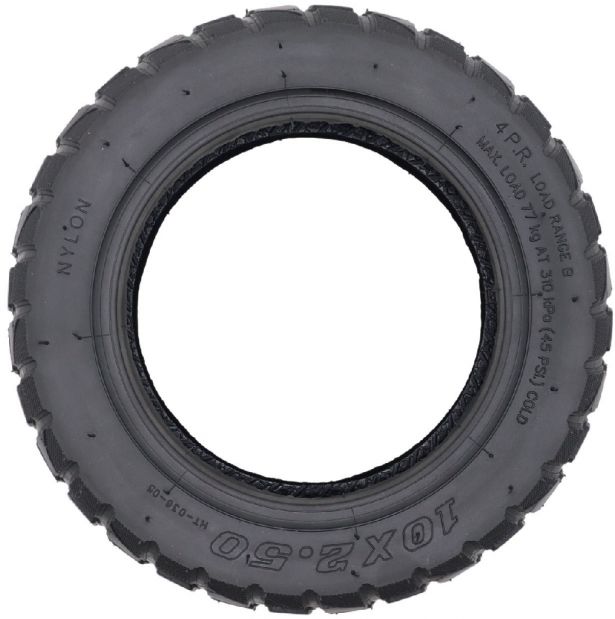 Tire - 10x2.5, 60/85-6 with Valve, Offroad / Winter / Snow, High Grip Tread