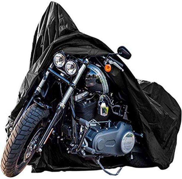 Yimatzu Cover Collection - Motorcycle / Scooter Cover, 210D, 80gsm, Oxford, PU1000mm Coated, XL, Black