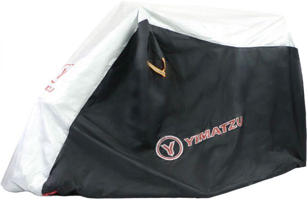 Yimatzu Cover Collection - Bicycle / Ebike Cover, 210D, 80gsm, Oxford, PU1000mm Coated, XL, Black&Silver