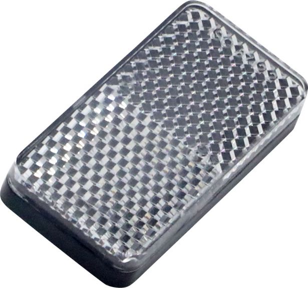 Reflector - Front Reflector, White, SHOK Scooters Graviton