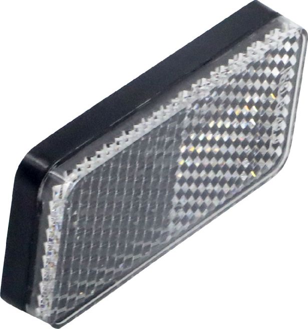 Reflector - Front Reflector, White, SHOK Scooters Graviton