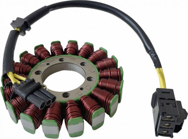 Stator - Magneto Coil Assembly, Honda CBR1000RR 2004-2007, 31100-MEL-305, 31120-MEL-D21