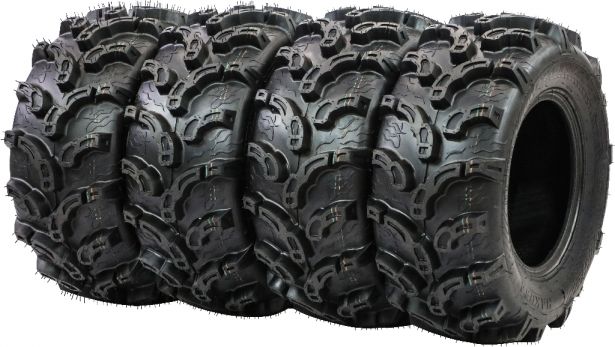 Tire - Hakuba Ibex Offroad, 25x10-12, 6 Ply, Zilla Style, Super Mud Lugs, ATV / UTV