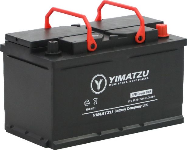 Battery - Group 94R / H7 / LN4 Automotive,  12V 80Ah, 880CCA, SLA, MF, Yimatzu