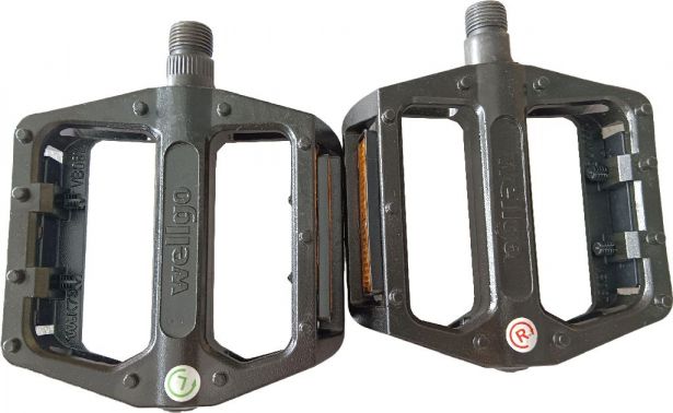 Pedals - Foot Pedals, Aluminum Alloy, WELLGO, B087DU, SHOK Motors Atomik, Excursion