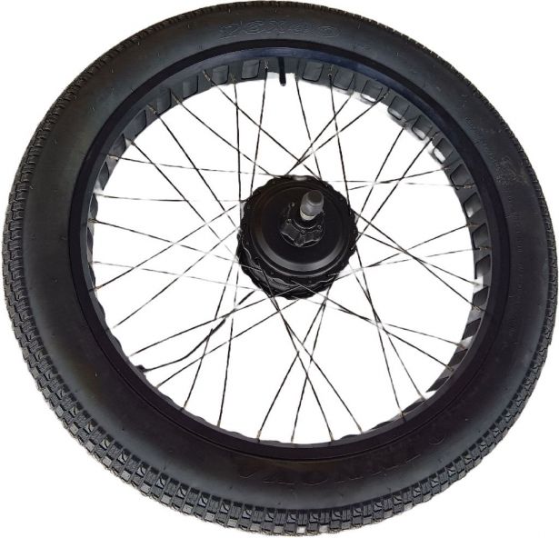 Electric Motor & Wheel Assembly - 26x4.0, 48V, 500W Fat Motor, SHOK Motors Atomik, Excursion