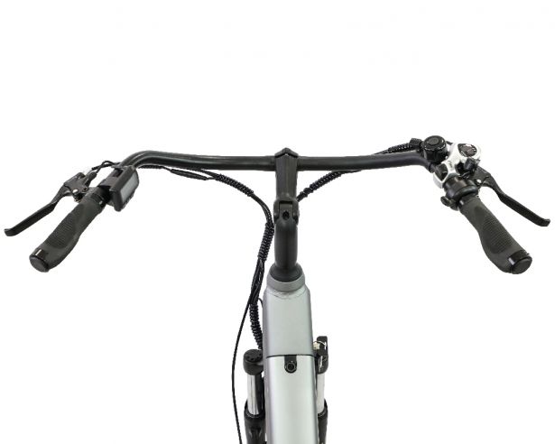 SHOK Nova - Argent, Step-Through City Ebike, 48V, 500W, 10.4Ah, 500Wh
