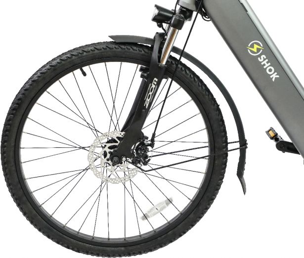 SHOK Nova - Argent, Step-Through City Ebike, 48V, 500W, 10.4Ah, 500Wh