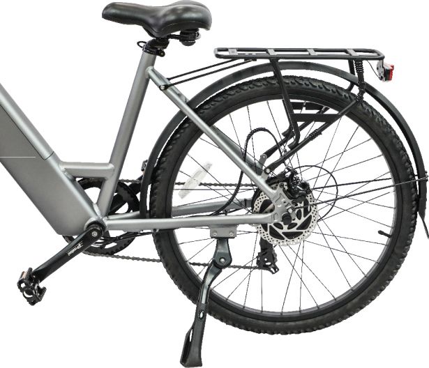 SHOK Nova - Argent, Step-Through City Ebike, 48V, 500W, 10.4Ah, 500Wh