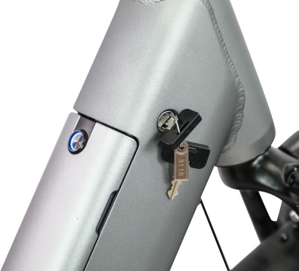 SHOK Nova - Argent, Step-Through City Ebike, 48V, 500W, 10.4Ah, 500Wh