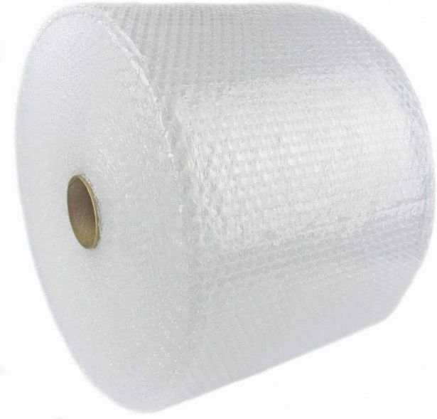 Bubble Wrap Bale - Small Bubbles, 3/8 Inch (10mm) Diameter, 210ft x 1ft (64m x 0.3m) Length
