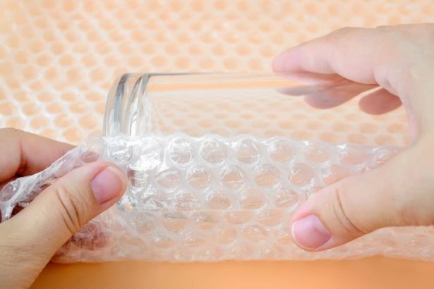 Bubble Wrap Bale - Small Bubbles, 3/8 Inch (10mm) Diameter, 210ft x 1ft (64m x 0.3m) Length