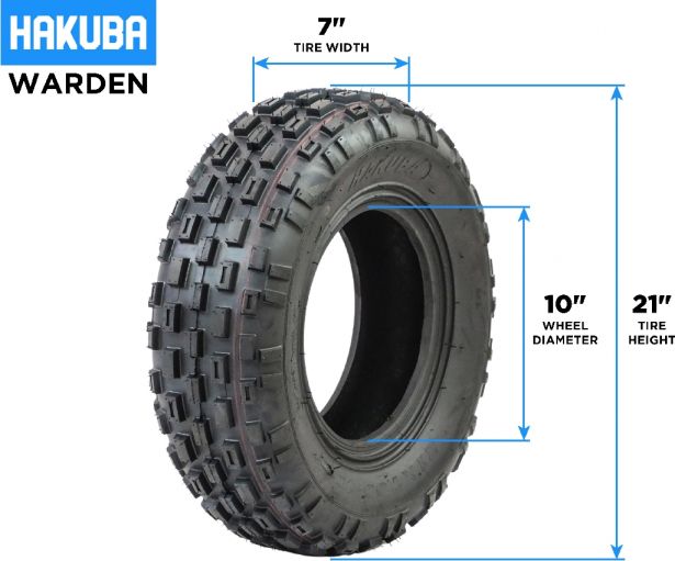 Tire - Hakuba Warden Offroad, 21x7-10, 6 Ply, ATV, Offroad & Mobility