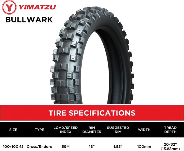 Tire - Yimatzu Guardian 80/100-21, 51M, 21 Inch, Dirt Bike/MX