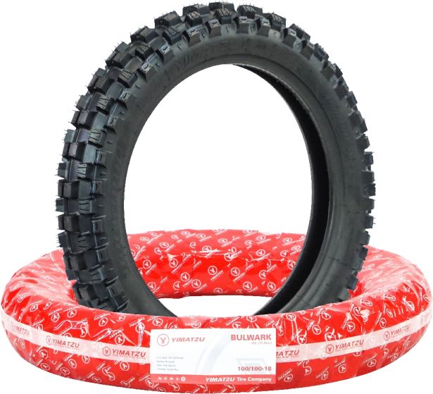 Tire - Yimatzu Bulwark 100/100-18, 59M, 18 Inch, Dirt Bike/MX