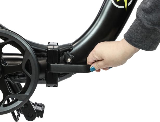 SHOK Pulsar - Black (50% Matte), Folding Fat Tire Step Through Ebike 48V, 500W, 10.4Ah, 500Wh