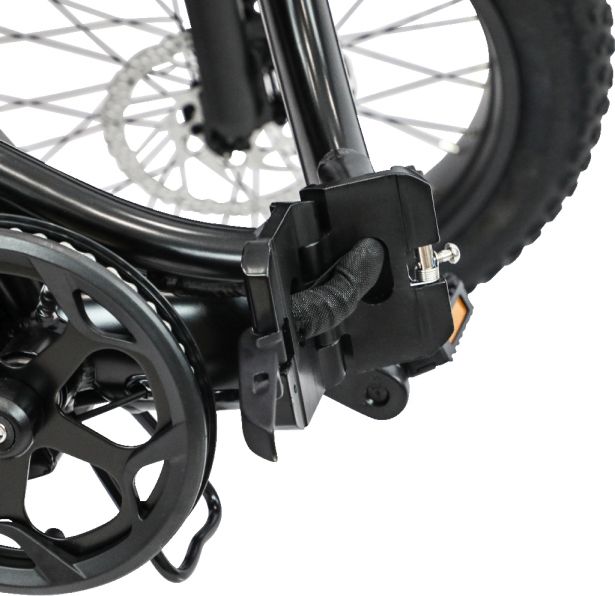SHOK Pulsar - Black (50% Matte), Folding Fat Tire Step Through Ebike 48V, 500W, 10.4Ah, 500Wh