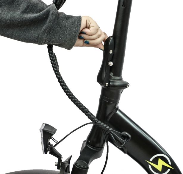 SHOK Pulsar - Black (50% Matte), Folding Fat Tire Step Through Ebike 48V, 500W, 10.4Ah, 500Wh
