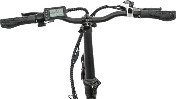 SHOK Pulsar - Black (50% Matte), Folding Fat Tire Step Through Ebike 48V, 500W, 10.4Ah, 500Wh