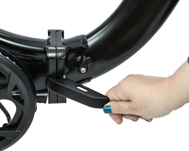 SHOK Pulsar - Black (50% Matte), Folding Fat Tire Step Through Ebike 48V, 500W, 10.4Ah, 500Wh