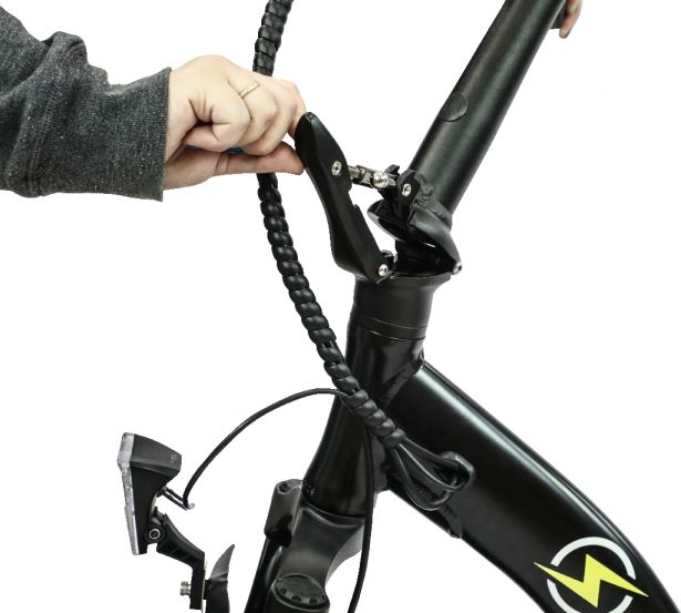 SHOK Pulsar - Black (50% Matte), Folding Fat Tire Step Through Ebike 48V, 500W, 10.4Ah, 500Wh