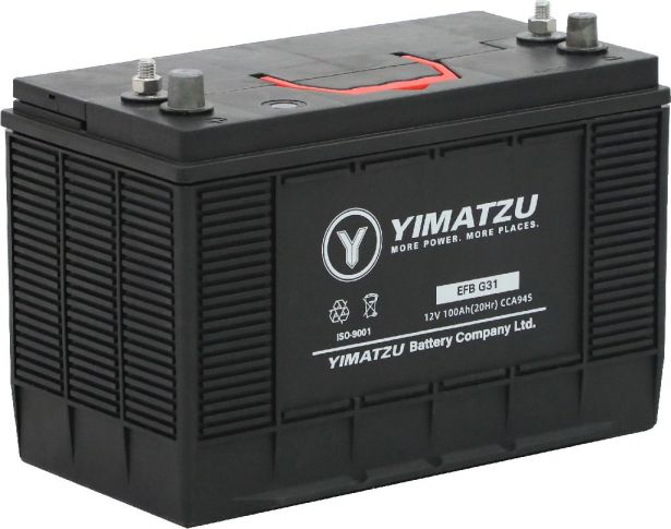 Battery - Group 31 4-Terminal EFB Automotive, 12V 100Ah, 945CCA, SLA, MF, Yimatzu