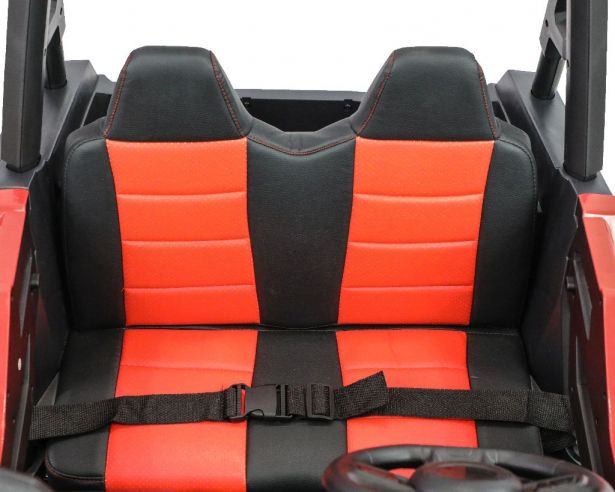 Ride On - Kids Jeep, 2-Seater, 4WD, Lifted, Leather Seats, EVA Wheels, Remote, Red