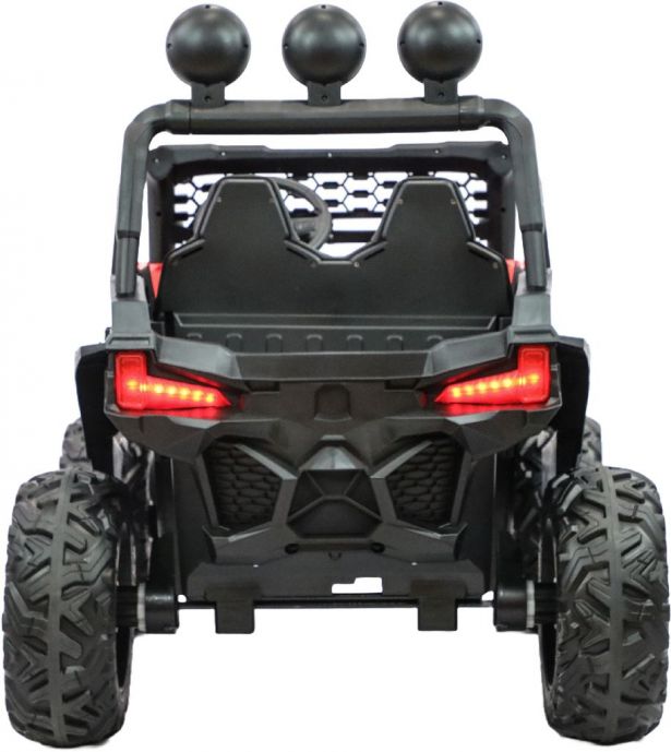 Ride On - Kids Jeep, 2-Seater, 4WD, Lifted, Leather Seats, EVA Wheels, Remote, Red