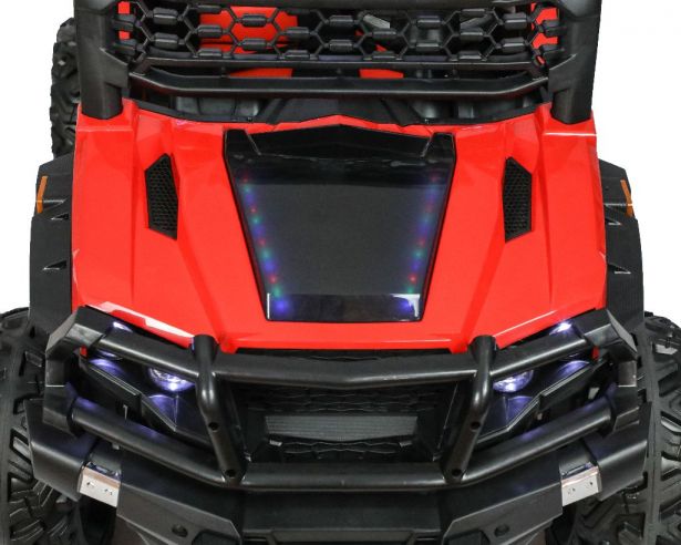 Ride On - Kids Jeep, 2-Seater, 4WD, Lifted, Leather Seats, EVA Wheels, Remote, Red