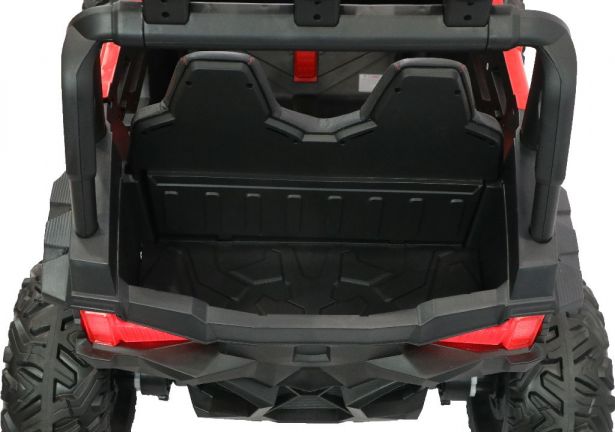 Ride On - Kids Jeep, 2-Seater, 4WD, Lifted, Leather Seats, EVA Wheels, Remote, Red