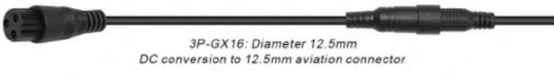 Adapter Cable - DC to 3P-GX16 Plug Cable