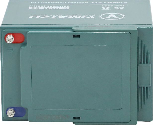 Battery - EV12600 / 6-DCM-60 / 6-DZM-60 / 6-FM-60, Group 24, AGM, 12V 66Ah, Yimatzu, Threaded Terminals