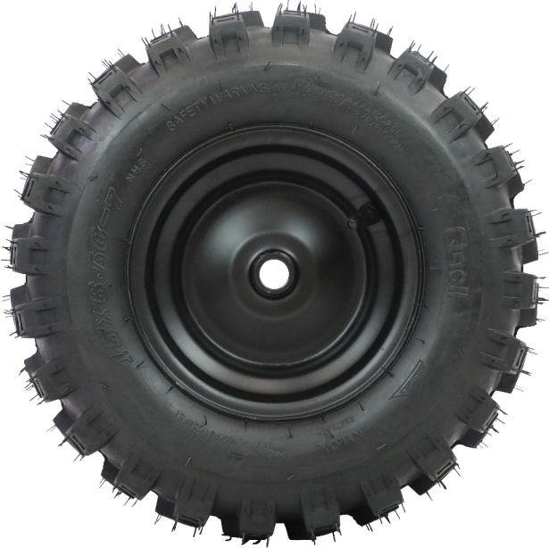 Rim and Tire Set - 15 x 6.5 - 7, Directional, Locking Pin Style, Snowblower, Garden Machine, Universal Wheel Assembly, Right Side