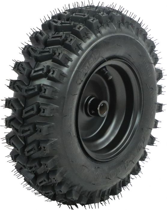 Rim and Tire Set - 13 x 4.1 - 6, Directional, Locking Pin Style, Snowblower, Garden Machine, Universal Wheel Assembly, Left Side