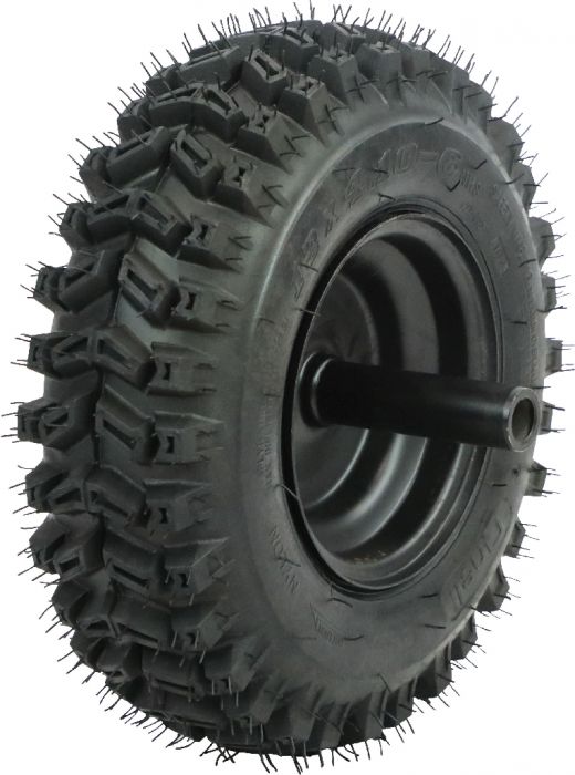 Rim and Tire Set - 13 x 4.1 - 6, Directional, Locking Pin Style, Snowblower, Garden Machine, Universal Wheel Assembly, Left Side