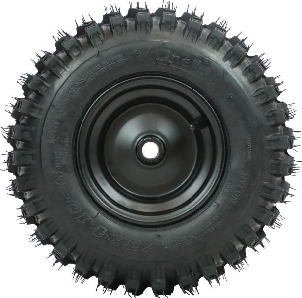 Rim and Tire Set - 13 x 4.1 - 6, Directional, Locking Pin Style, Snowblower, Garden Machine, Universal Wheel Assembly, Left Side