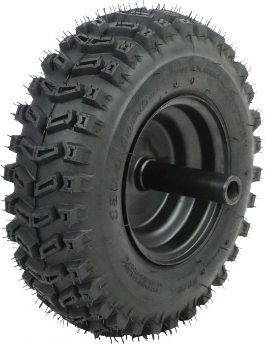 Rim and Tire Set - 13 x 4.1 - 6, Directional, Locking Pin Style, Snowblower, Garden Machine, Universal Wheel Assembly, Right Side