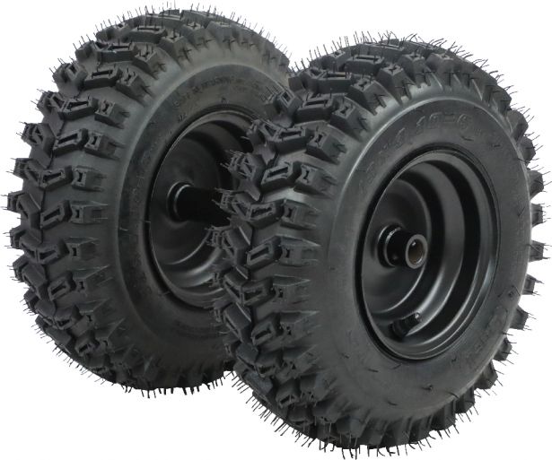 Rim and Tire Set - 13 x 4.1 - 6, Directional, Locking Pin Style, Snowblower, Garden Machine, Universal Wheel Assembly, Right Side
