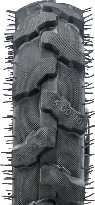 Rim and Tire Set - 5.00-10, Directional, BCS Tractor Profile, Left Side
