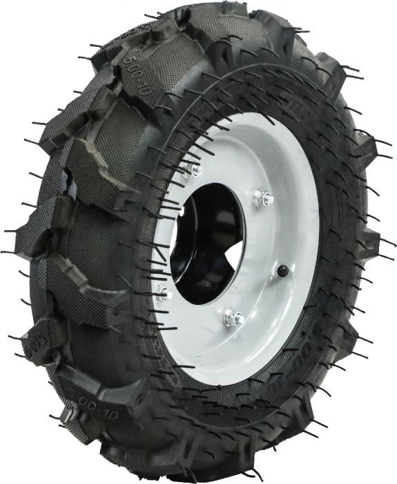 Rim and Tire Set - 5.00-10, Directional, BCS Tractor Profile, Right Side