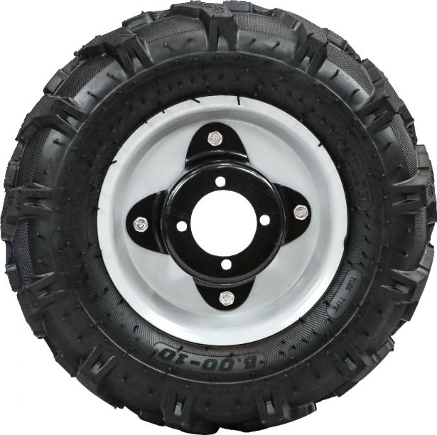 Rim and Tire Set - 5.00-10, Directional, BCS Tractor Profile, Right Side